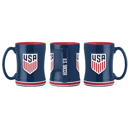 Logo Brands US Mens Soccer Team 14oz Sculpted Relief Mug 922-C14RM